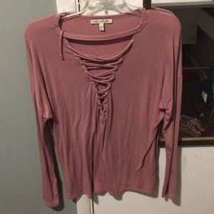 Express lace up shirt